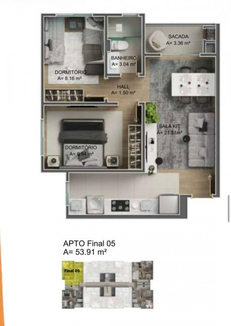 APARTAMENTO COND FECHADO - TORRES DI VENEZIA - NOVO