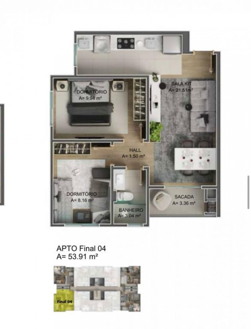 APARTAMENTO COND FECHADO - TORRES DI VENEZIA - NOVO